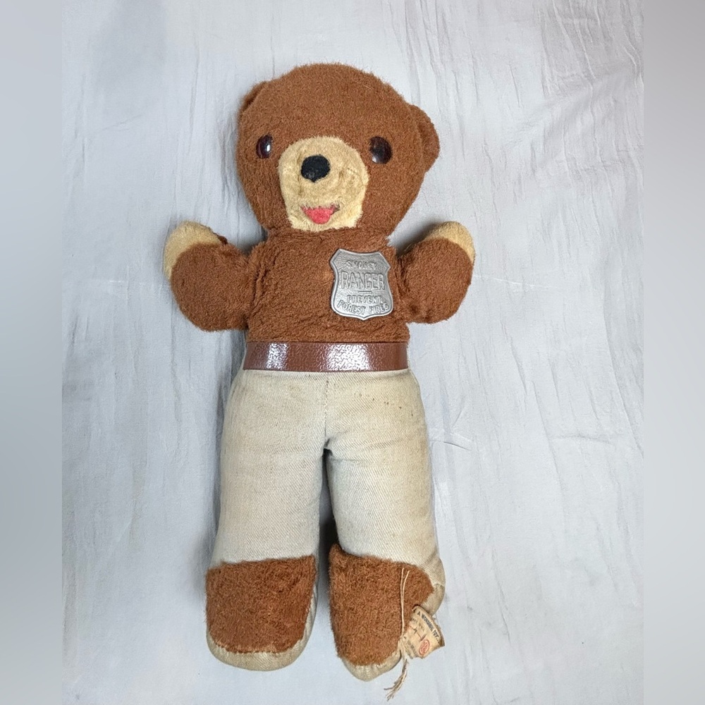 Vintage 1960s Ideal Toys Smokey The Bear‎ Ranger Plush Doll 13 Inch